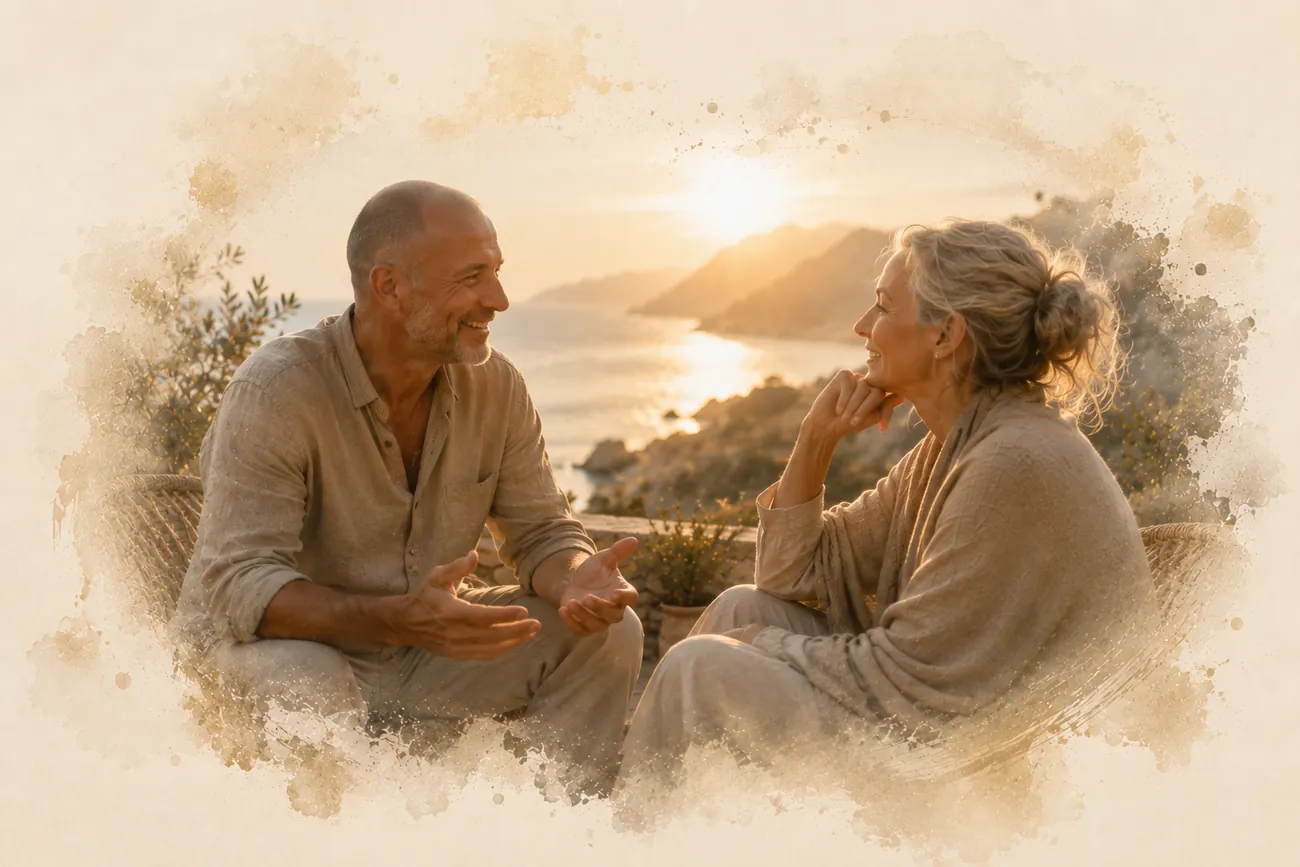 Ein persönliches Gespräch am Meer